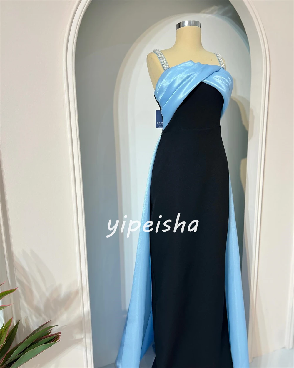 Customized Evening  Sexy Casual  Jersey Draped Pleat Wedding Party A-line Spaghetti Strap Bespoke Occasion Gown Long Dresses