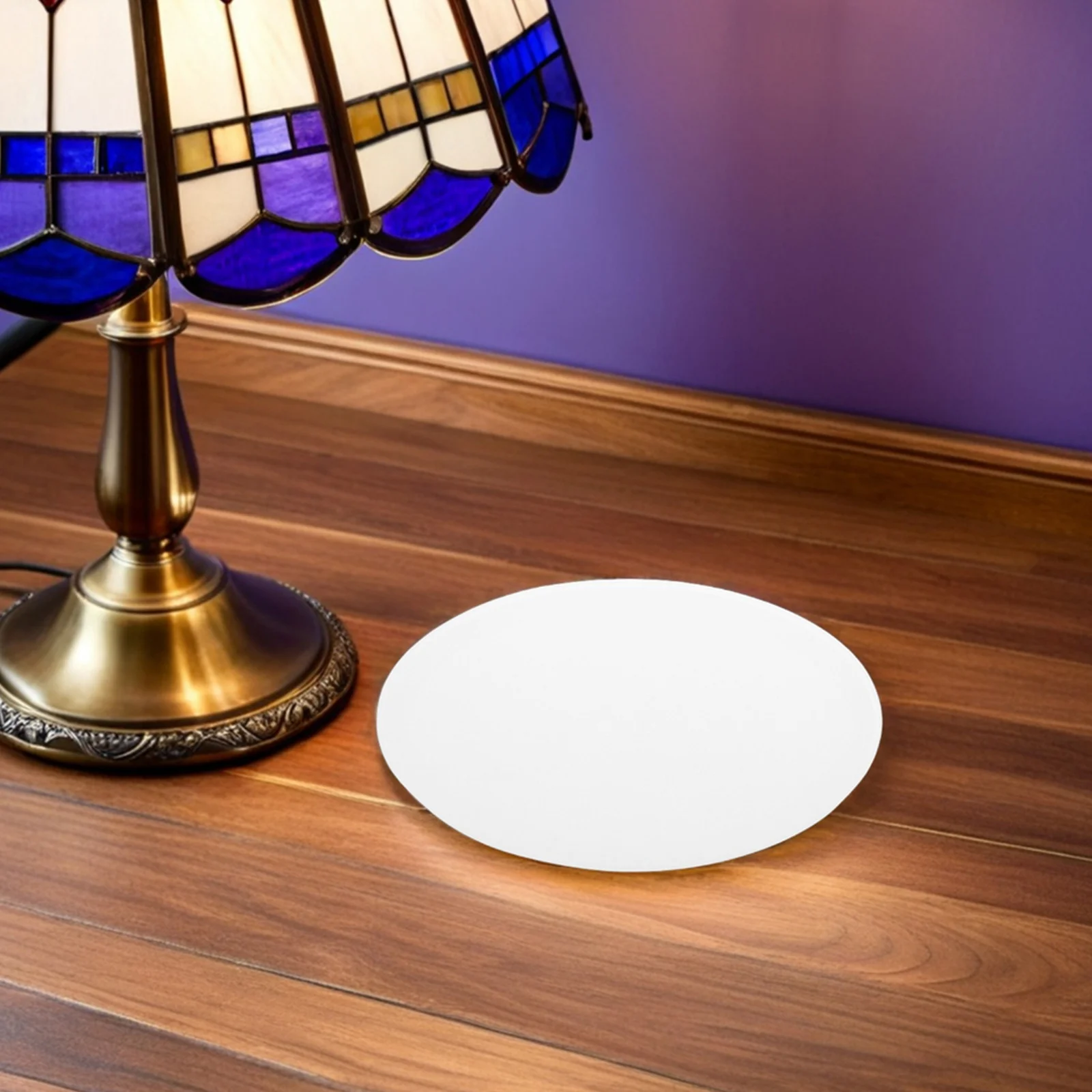 

39.5Cm Acrylic Ceiling Light Diffuser Panel Round Flat Lampshade Replacement Bedroom Living Room Dazzling Proof Light