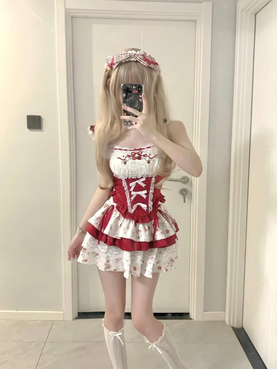 

Летний кружевной укороченный топ с цветочным принтом и юбка с высокой талией, комплект Fibone Design, облегающая юбка-тортик для молодых женщин 8-25 лет