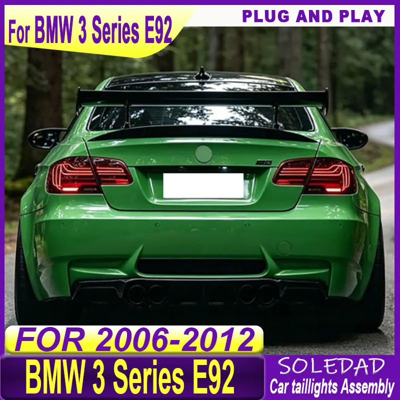 Car Headlights For BMW 3 Series E92 Upgraded Taillights 2006-2012 Featuring Laser Light Lines LED Turn Signals Brake Lights