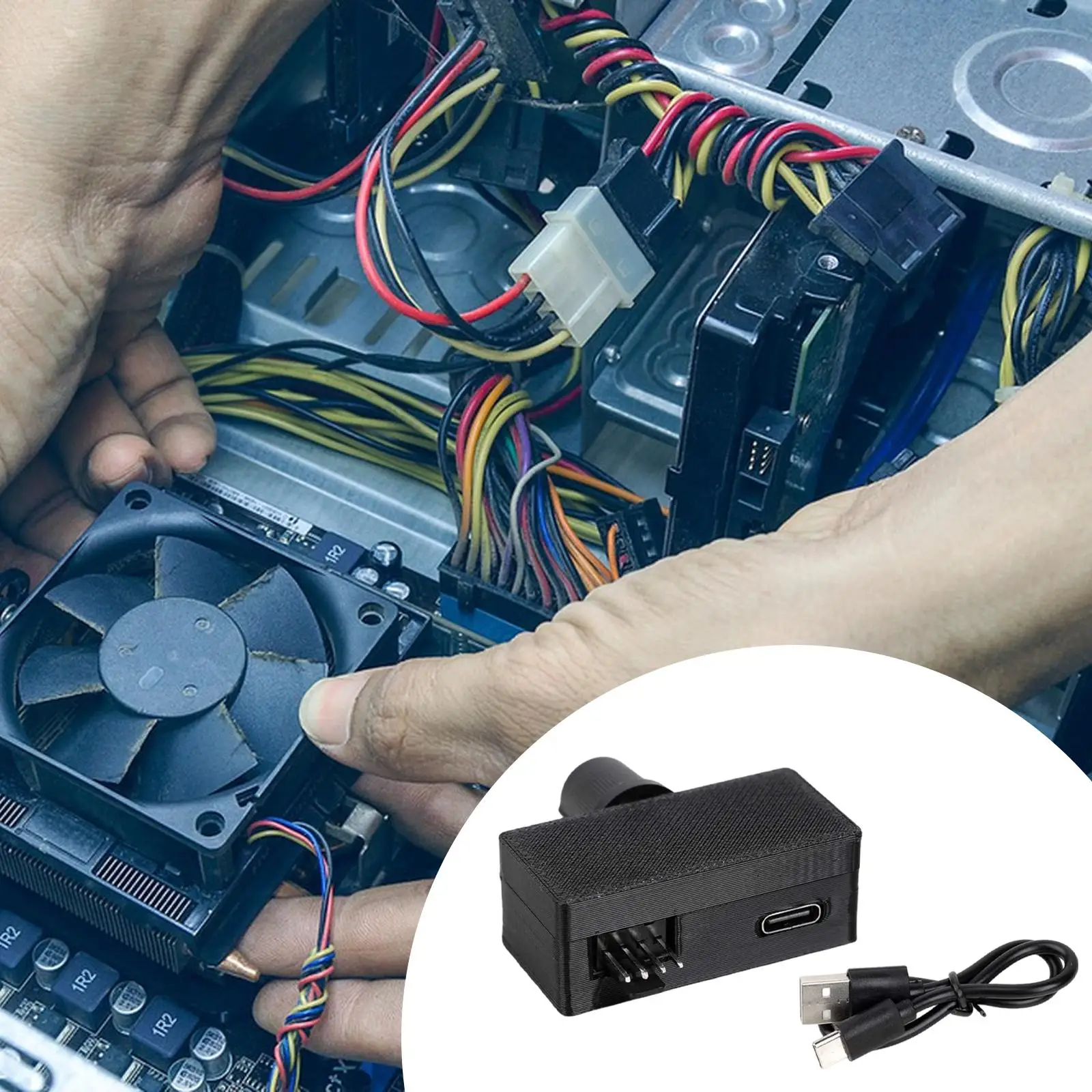 PWM Fan Controller Adjustable 12V Speed Regulator 4pin Module Easy Setup for PC Water Cooling Systems