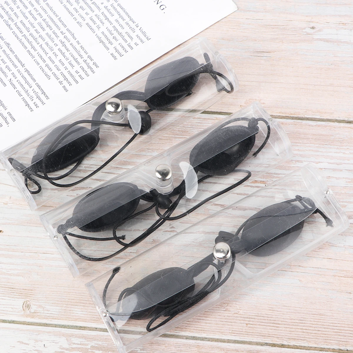 

3 set Eye Patches With Storage Case Ipl Eye Protection For Led Tattoo Removal Teeth Whitening Durable Plastic