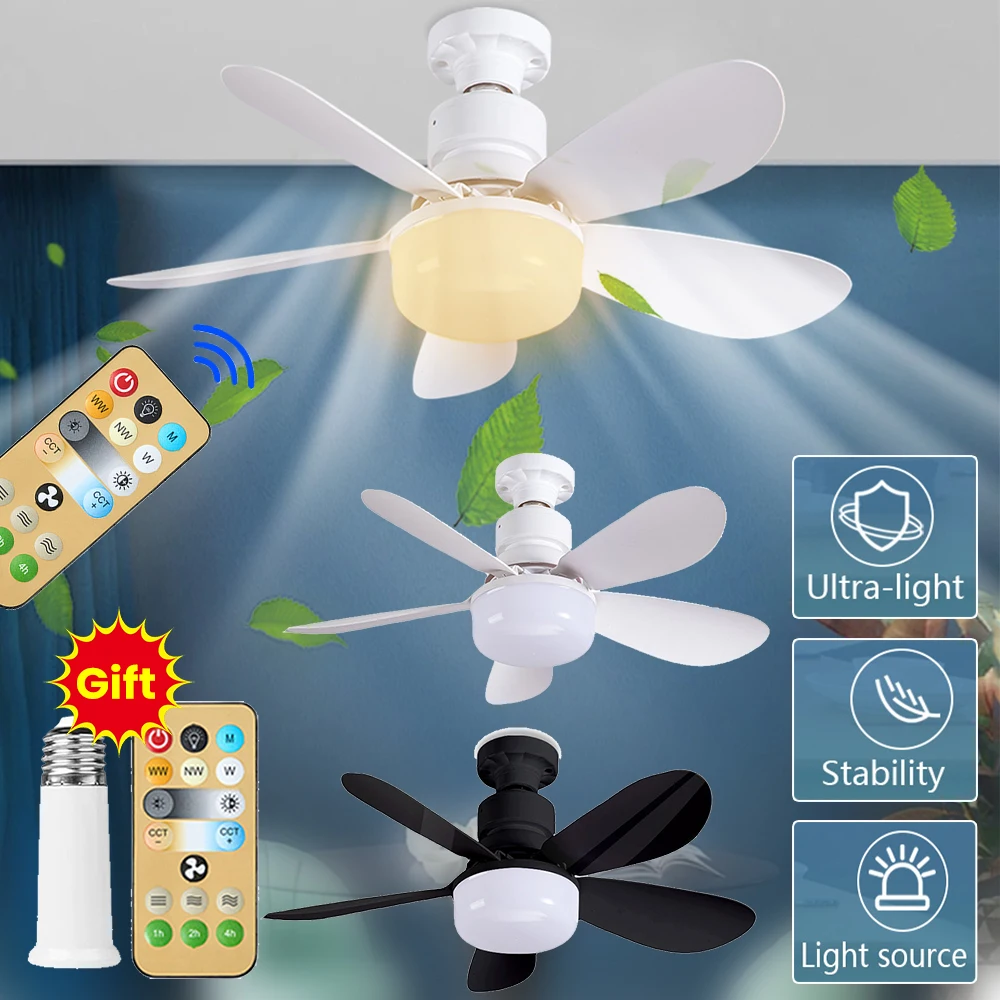 

Modern LED Ceiling Fans Lamp 40w 3 Speeds E26/E27 Fan Light Living Room Bedroom Intelligent Remote Control All-In-One Lamp