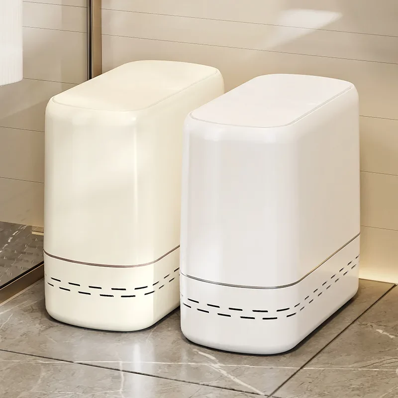 

Новый бытовой мусорный бак с крышкой для ванной комнаты, туалета, кухни, гостиной, щелевой светильник, роскошная автоматическая адсорбция
