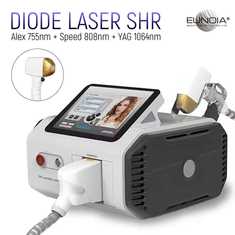 

3000W SHR Diode Laser Machine Ice Cooling Painless Hair Removal 755 808 1064 Triple Wavelength Professional Beauty Salon Device