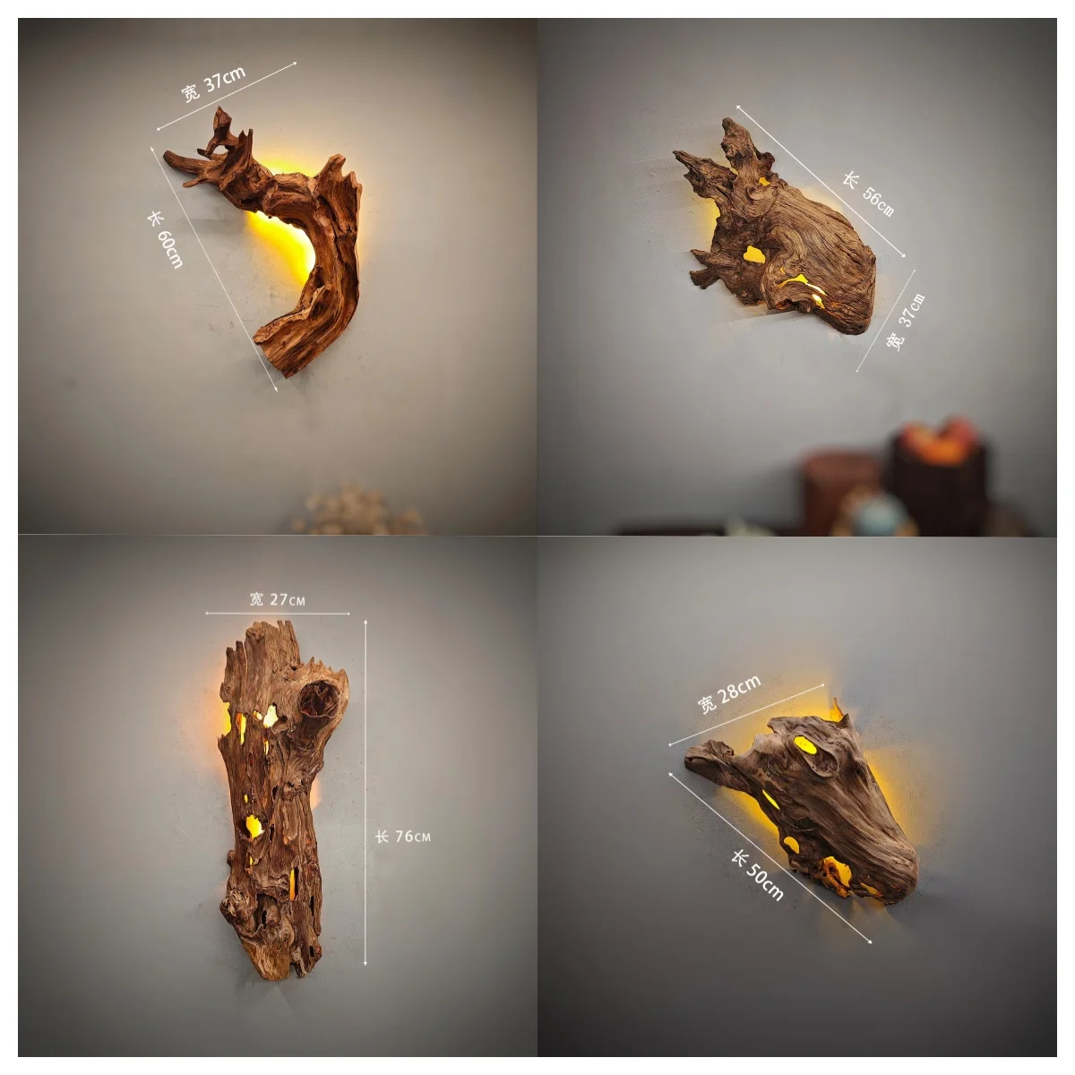 

Dried Wood Creative Wall Lamp Living Room Corridor Staircase Bedroom New Chinese 2026 New Atmosphere Decorative Lamp Lustre