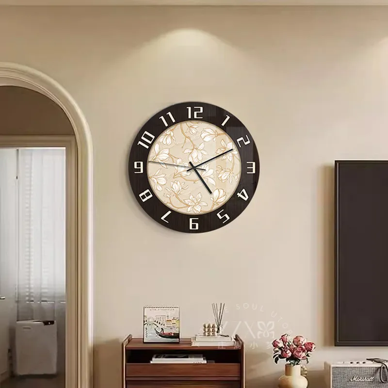 Unusual Wall Clock Noiseless Advanced Wall Clock in the Living Room Accessories for Home Decor Double-sided Watch Digital Clocks