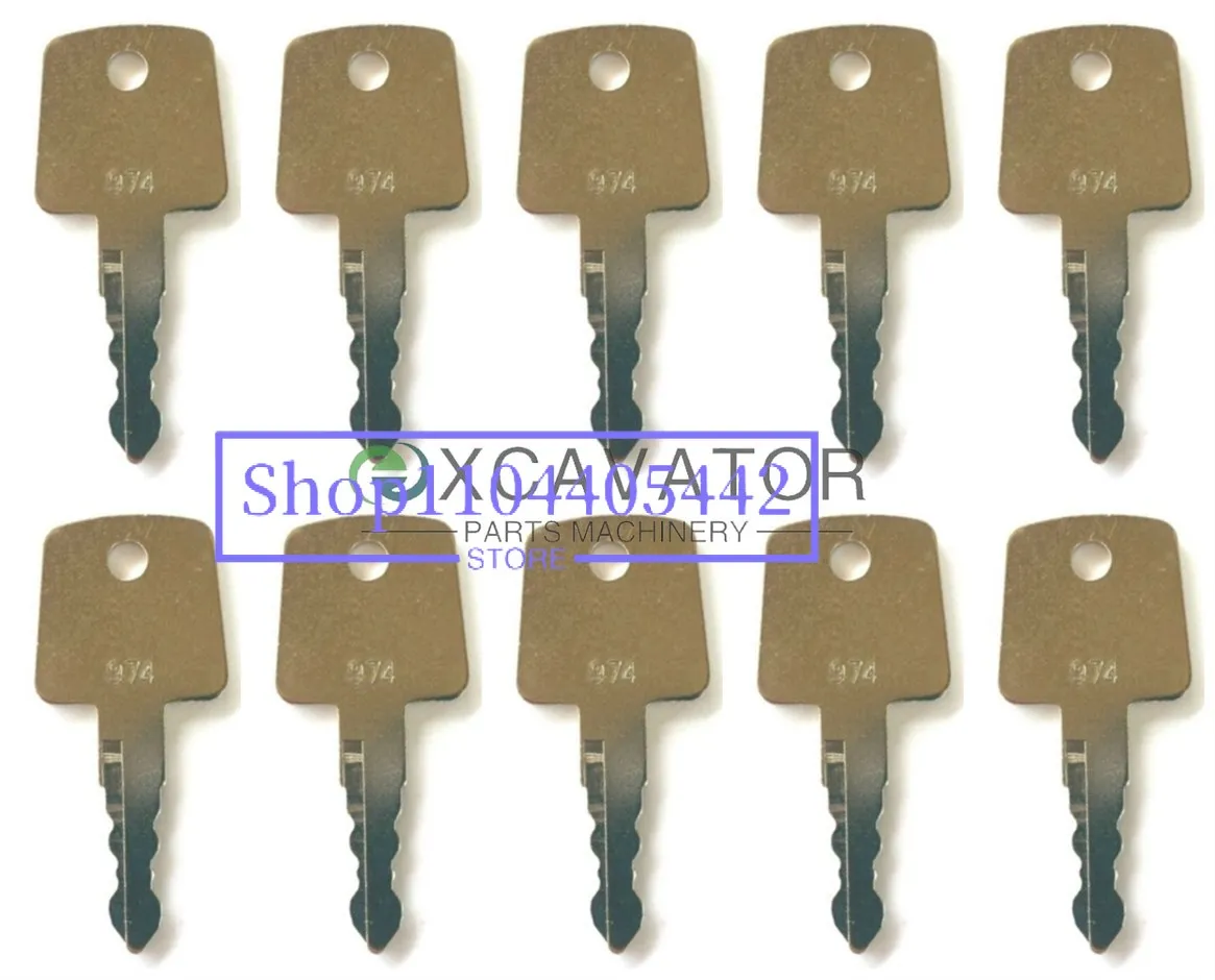 Heavy Equipment Asphalt Roller Key 974 10pc Sakai Roller Ignition Keys