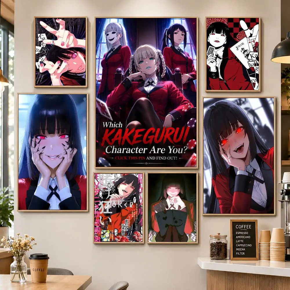 Anime Kakegurui Yumeko Jabami School Gambling Poster PP Decorative Poster Print Apartment Dorm Office Cafe Gift