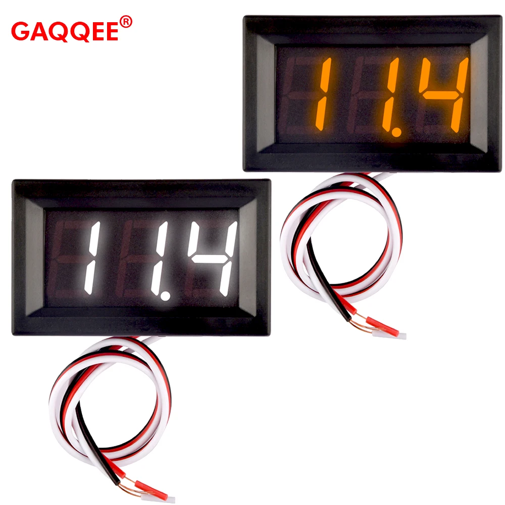 2PCS DC100V Digital Voltmeter 2-wires 3-Digits LED Display Tube 0.56 Inch Power Meter Volt Test Meter Voltage Tester Detector