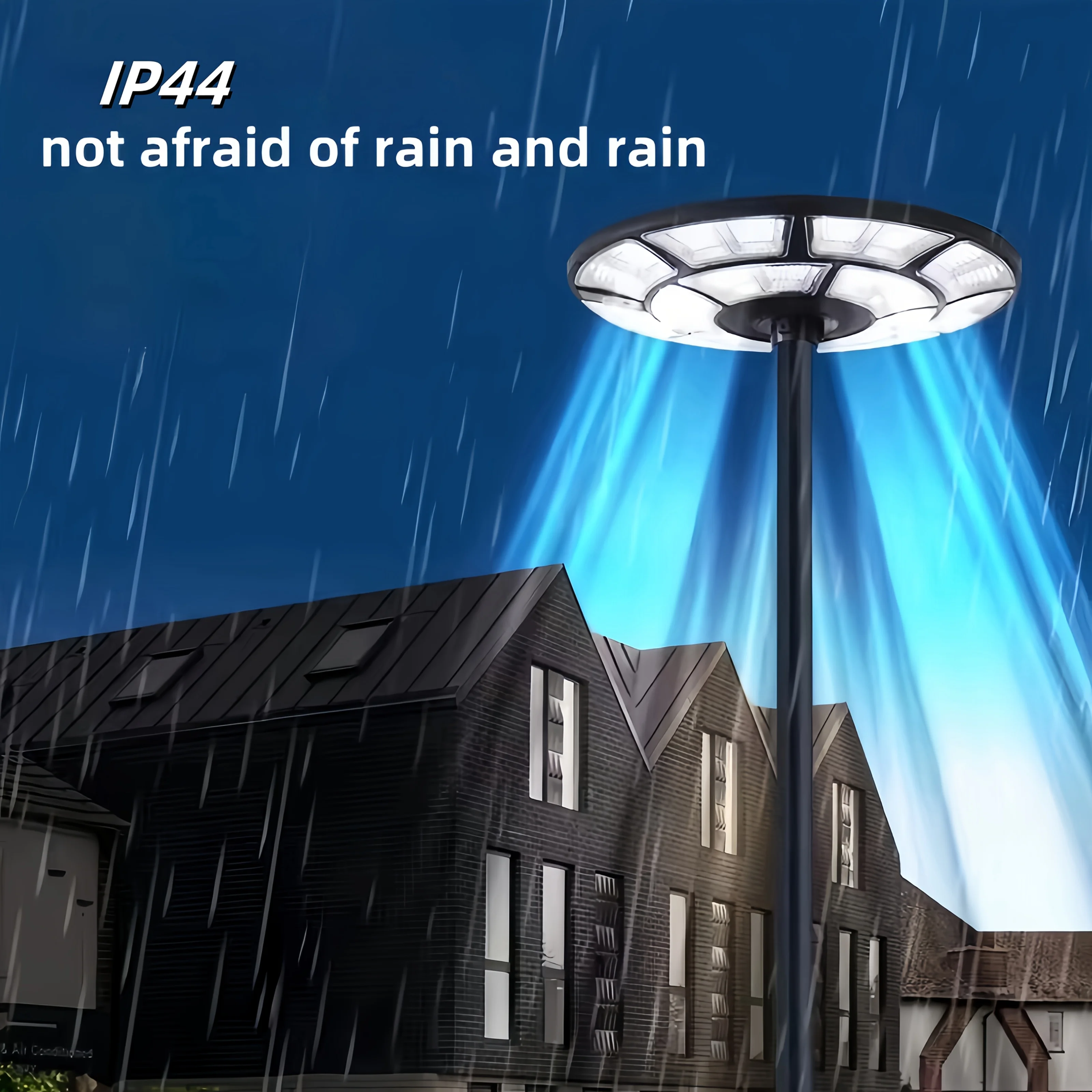 مصباح حديقة UFO يعمل بالطاقة الشمسية، مستشعر حركة حزام مقاوم للماء وجهاز تحكم عن بعد، مصباح شارع يعمل بالطاقة الشمسية، مصباح أمان لوقوف السيارات #5