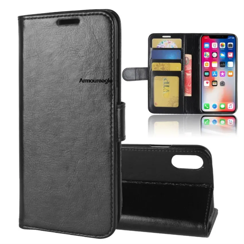 case for iphone x 10 cases wallet card slot book style flip leather covers protect cover black on for iphone10 iphonex iphone-x