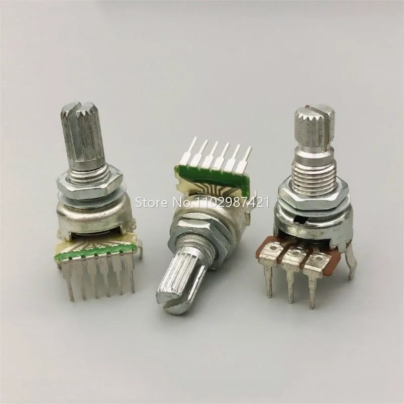 2 Piece BCL-3000 Radio Supporting Volume Potentiometer Single Row 3 Pins 6 Pins B50K A50K B100K Flower Shaft 15MM