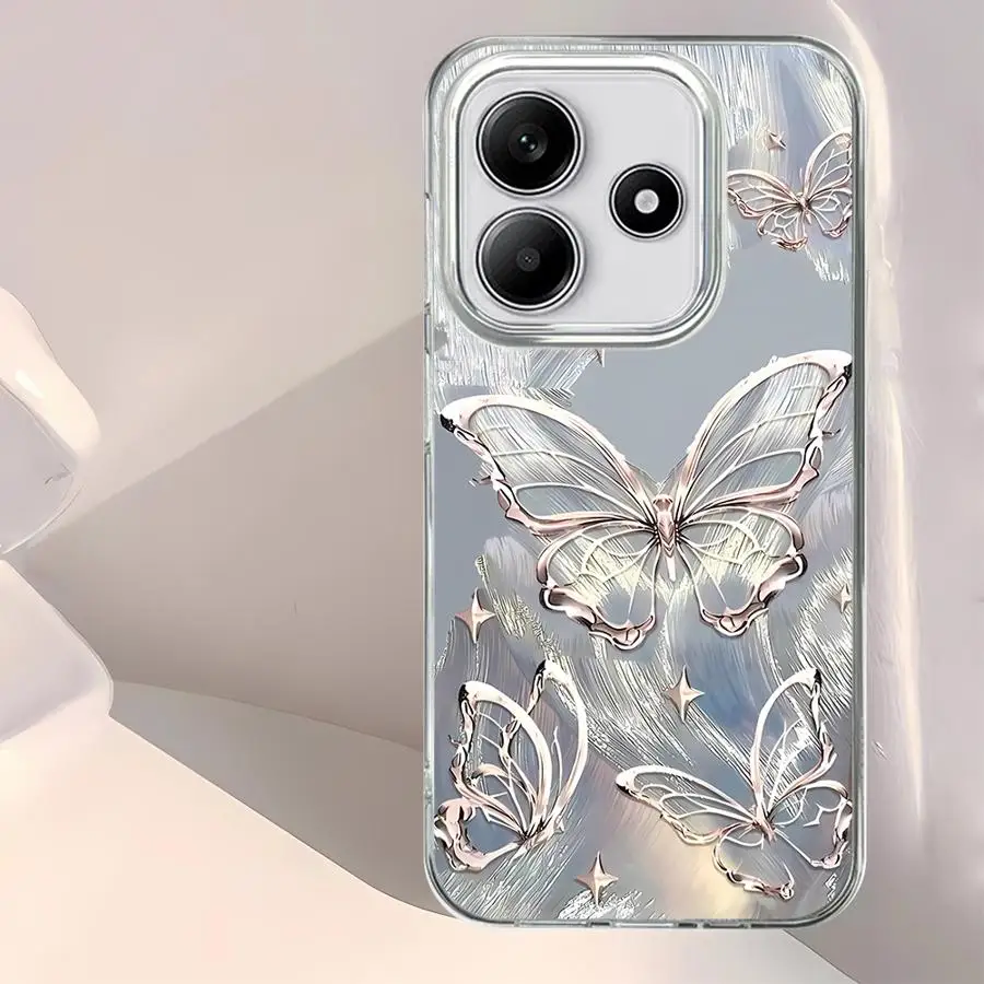 ศิลปะยอดนิยมรูปแบบผีเสื้อนุ่มสําหรับXiaomi Redmiหมายเหตุ 11 12 Pro 14S 11S 12S 13 14 Pro Plus