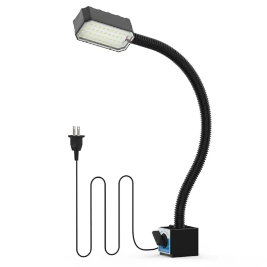 

Magnetic Work Light 1300 Lumens Led Machine Light with Strong Magnetic Base Flexible Gooseneck Magnetic Lamp for Lathe and Dril
