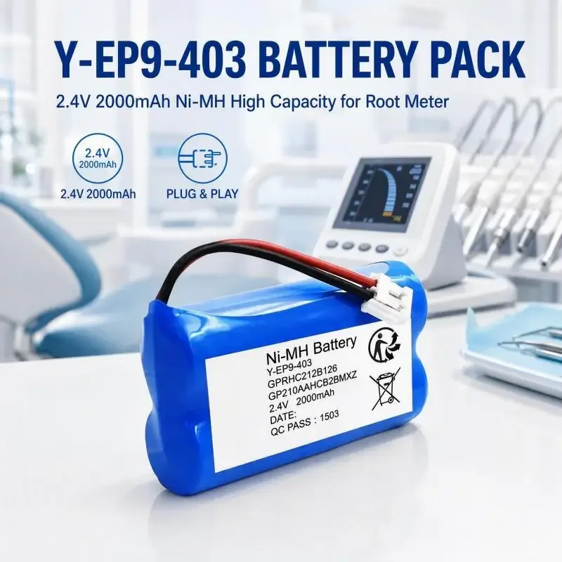 Y-EP9-403 2.4V 2000mAh Ni-MH Rechargeable Battery for Dentsply Propex II Bingo Pro B-31 GP210AAHC2BMXZ Apex Locator Battery