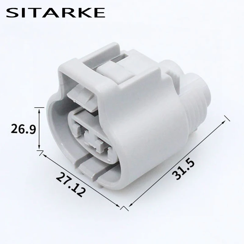 1 Set 2 Pin Female Male Electronic Fan Plug Auto Connector 4.8 mm Series Socket 176146-6 176143-6 for Toyota Buick Excelle RAV4