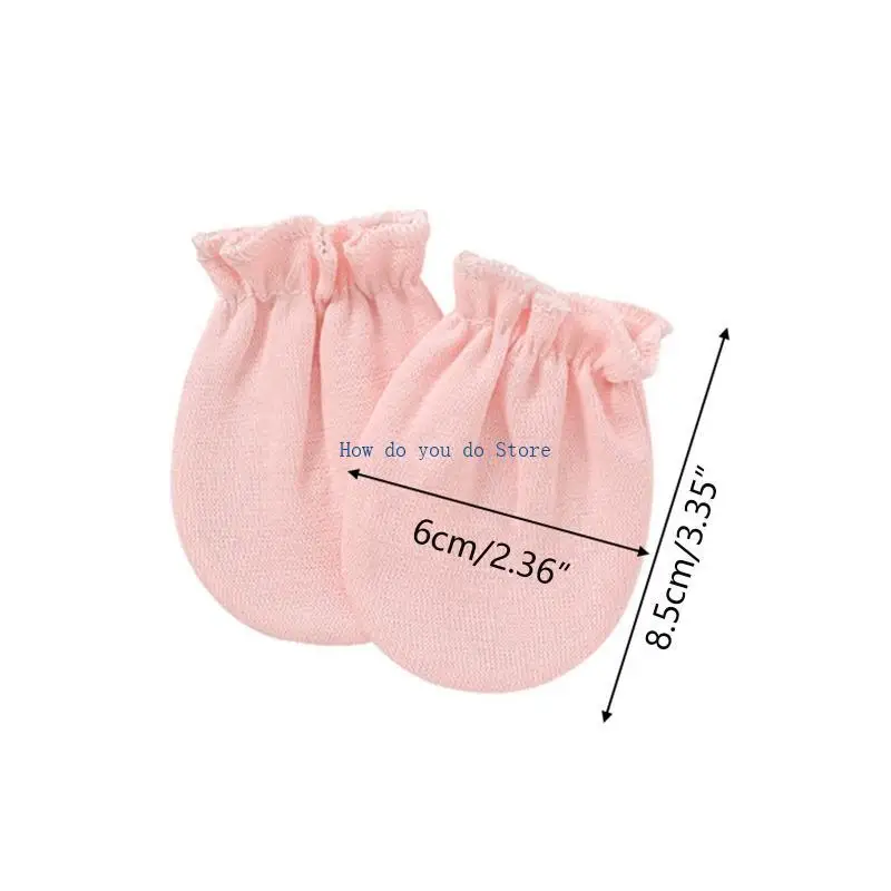 19QF Infant Boy Girl Handguard Gloves Hand Socks Newborn for Protection Face Scratch Hands Gloves Solid Color No Scratch Mitt
