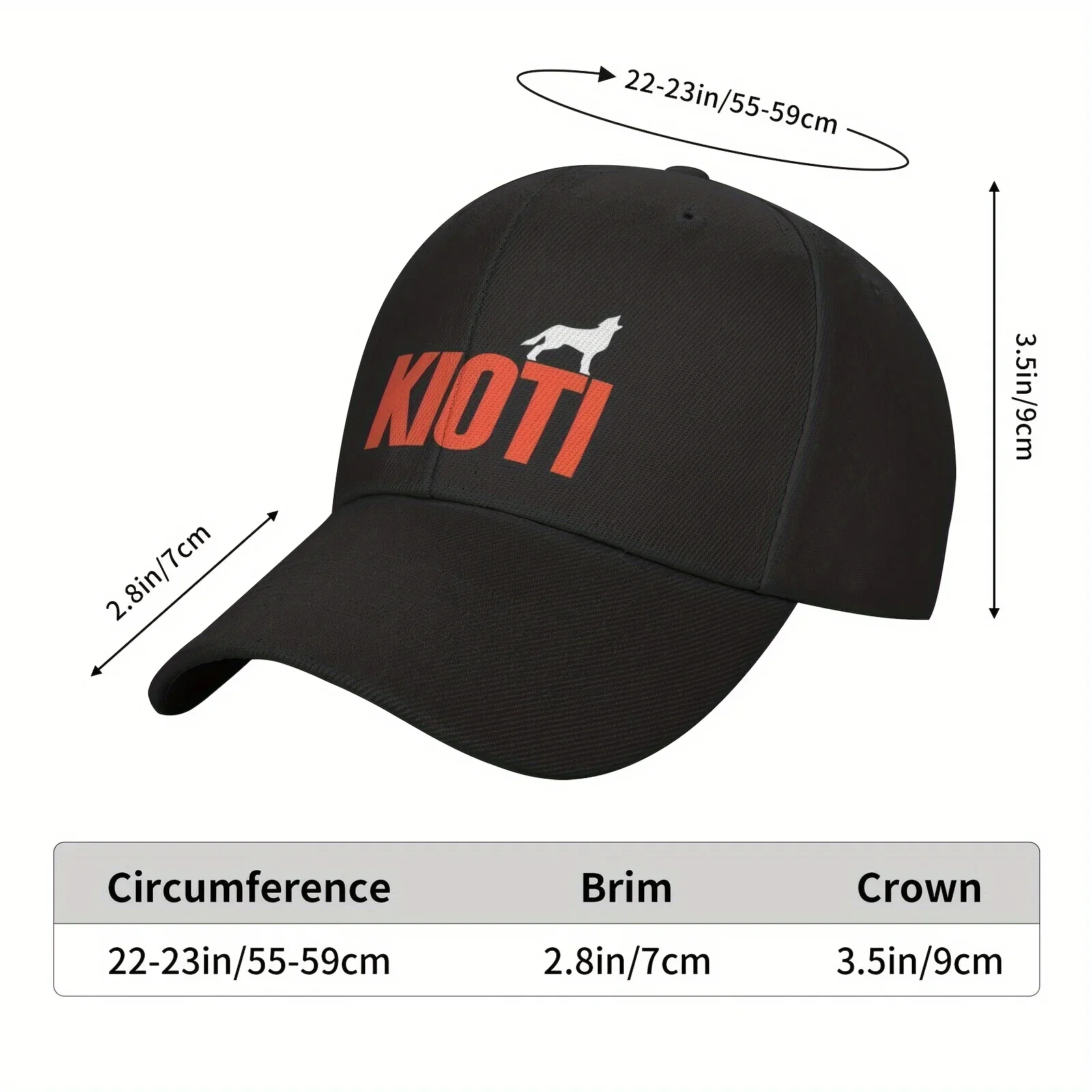 1pc Kioti Tractor Logo Men'S Casual Baseball Cap, 100% Polyester, Cartoon Design, Lightweight, Adjustable Snapback For Outdoor S