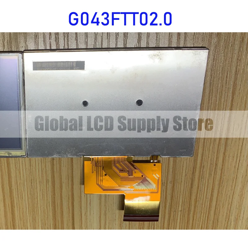 G043FTT02.0 4.3 Inch LCD Display Screen Panel Original for AUO and Brand New with Touch Panel