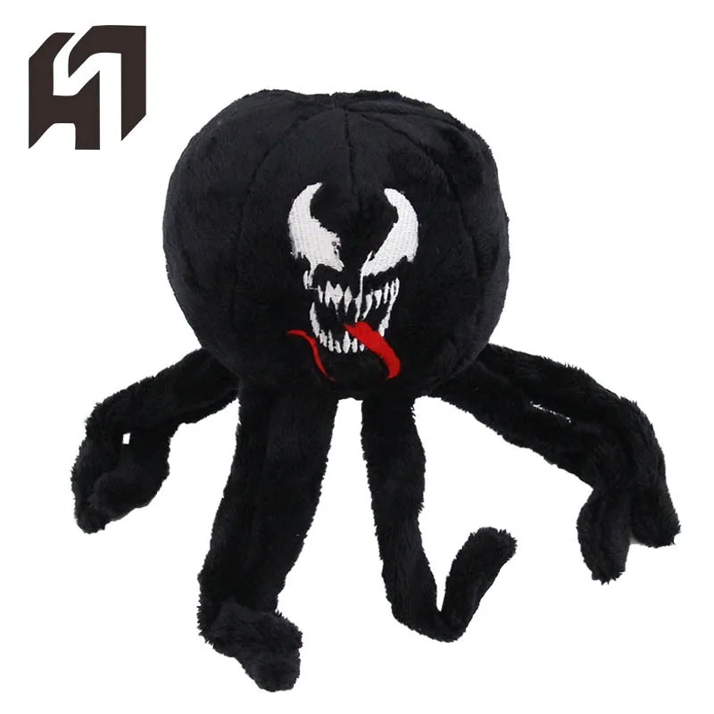 25CM Disney Black Massacre Venom Evil Spider Octopus Tricky Soft Stuffed Animal Anime Horro Game Halloween ChristmasToy