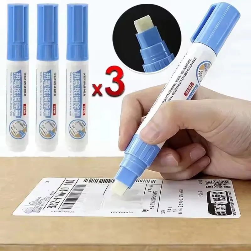 1/2/3Pcs Thermal Paper Eraser Pen Express Privacy Applicator Privacy Handwriting Cover Telephone No Trace Eraser Pen New