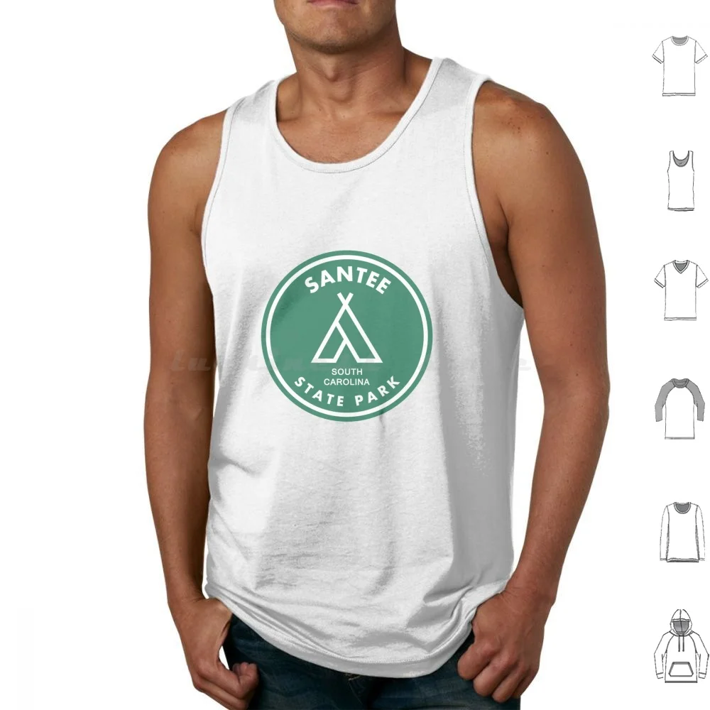 Santee State Park South Carolina Tent Tank Tops Vest Sleeveless Santee State Park South Carolina Camping Tent Lake Outdoors