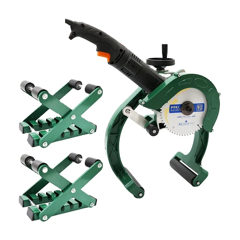 High Power 220V Multifunctional PVC Electric Pipe Cutter Stainless Steel Blades Automatic 1800W Motor Core 25mm Cutting