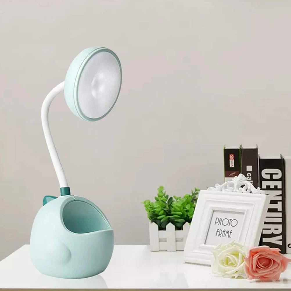 

1Pcs Rechargeable Cartoon Dinosaur USB Desk Lamp Reading Pen Holder Eye Care Table Lamp Dorm Study Light Cartoon Table Light