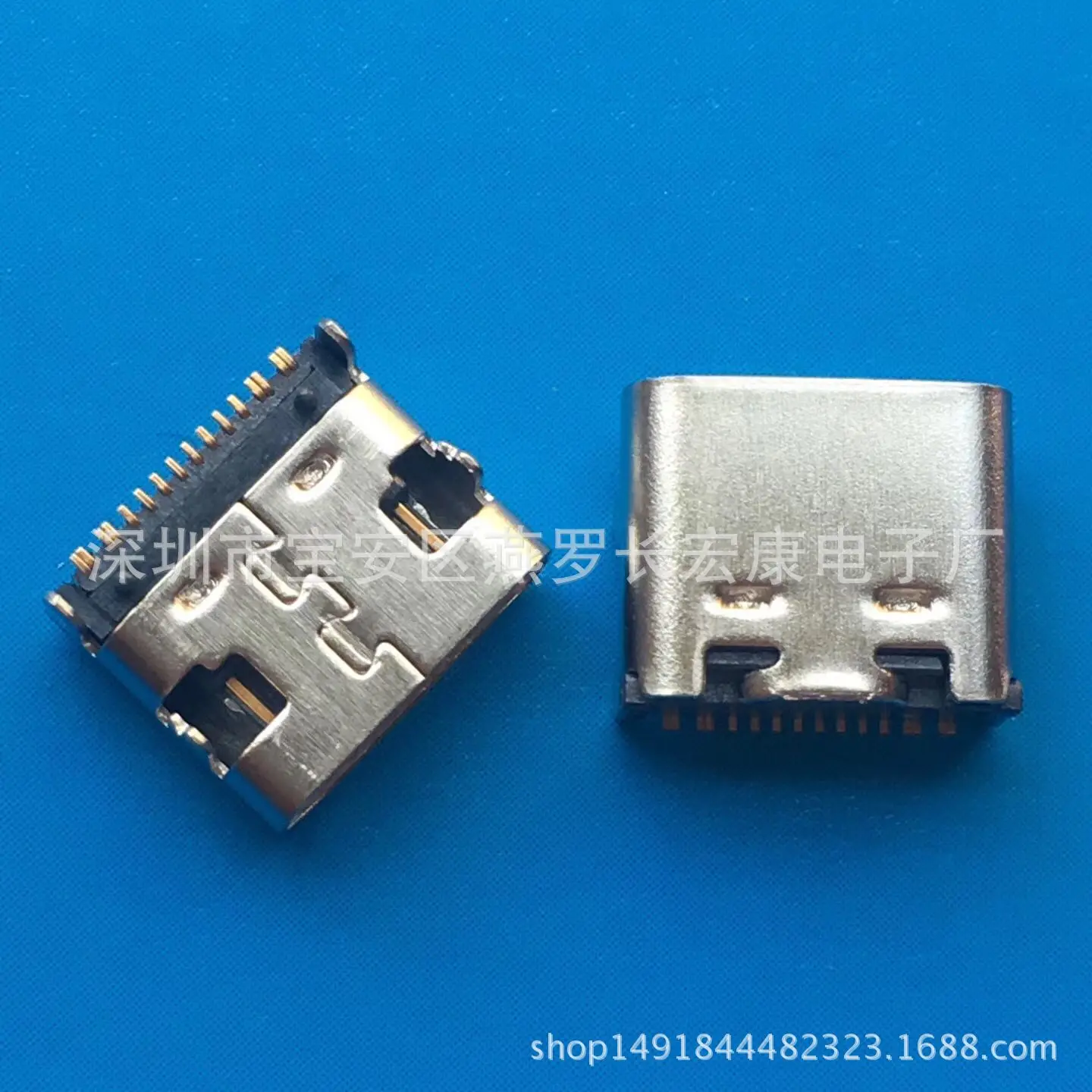 

For 3.1 TYPE-C 16P Female Plate Upper Type Four-Pin Insertion Plate SMT Short Body 7.35 with Positioning Post