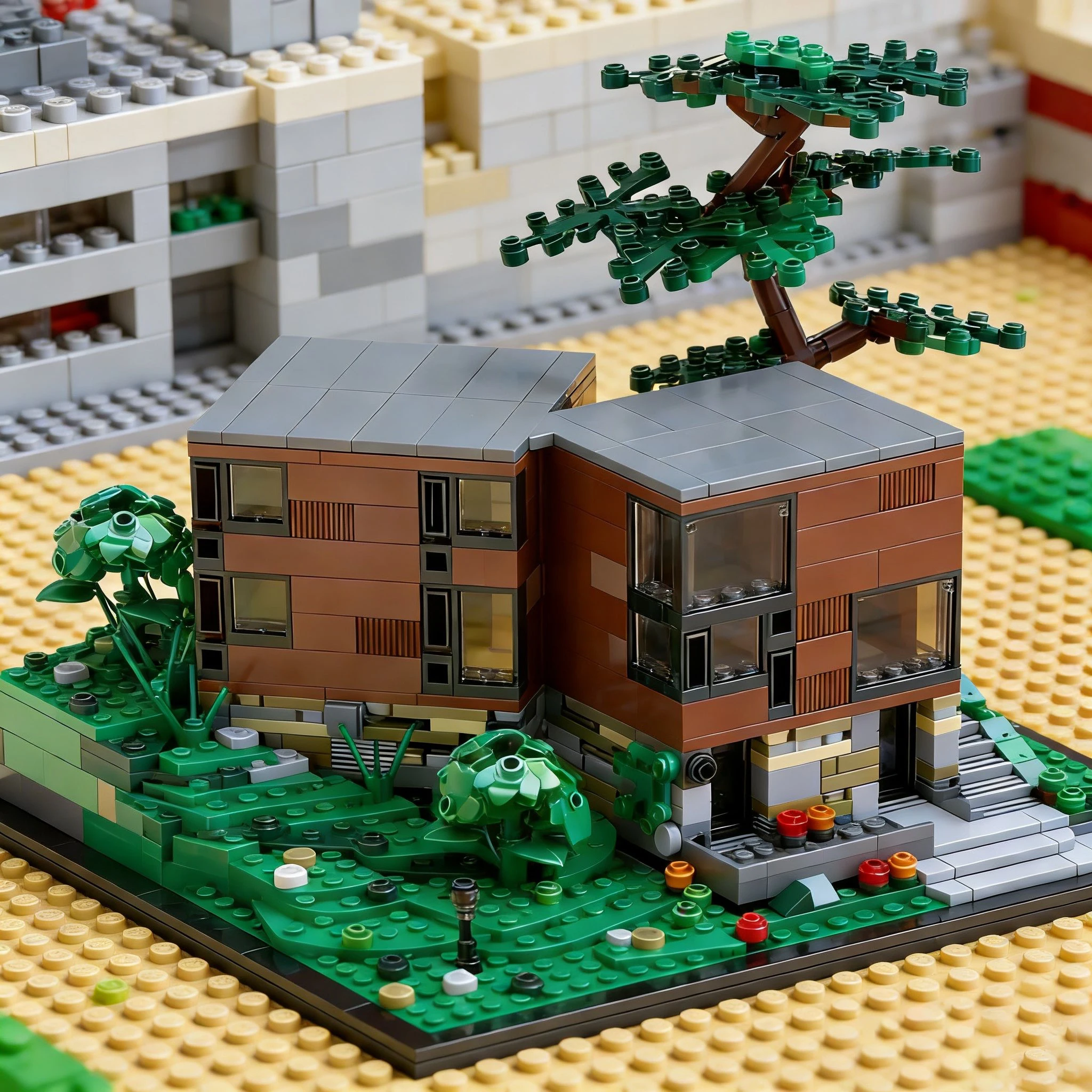 924 PCS 루이스 칸의 피셔 하우스 MOC 커스터마이징 모듈형 빌딩 블록 키즈 테크놀로지 DIY 남자아이 장난감 생일 선물