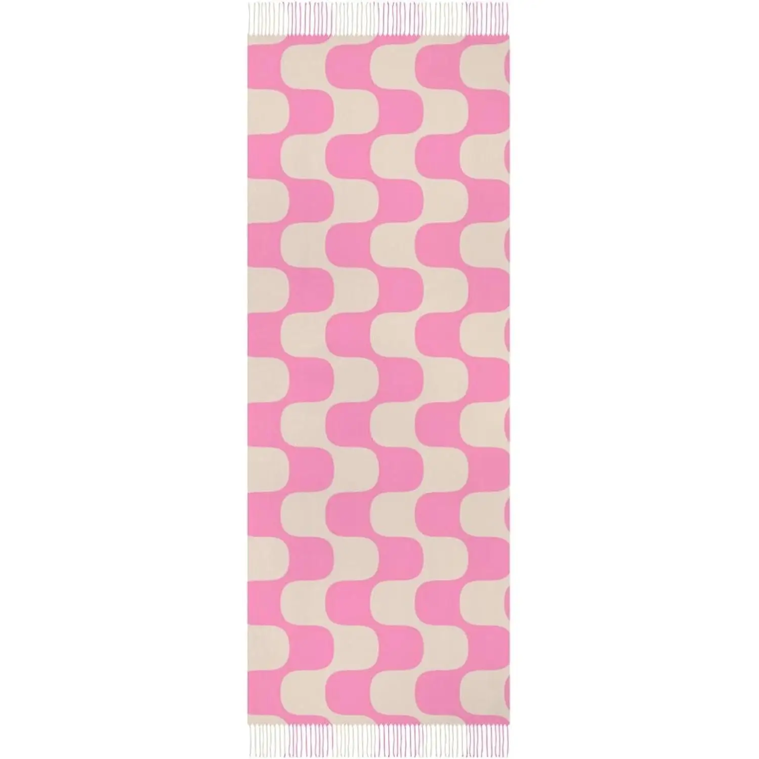 

Теплый мягкий зимний легкий кашемировый длинный шарф для женщин, подарки на каждый день, путешествия, офис, розовые линии, 1960-е годы, забавный принт