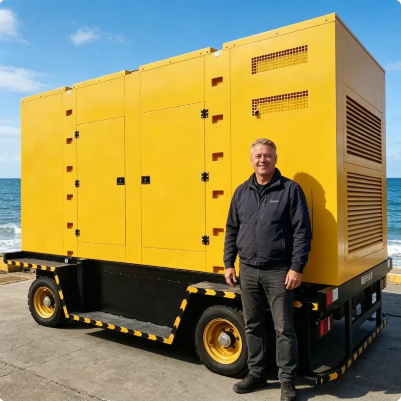 Silent Diesel Generator Set 50kW Three Phase Power Generator For Subway Drilling Under Ground Tunnel Ventilation System