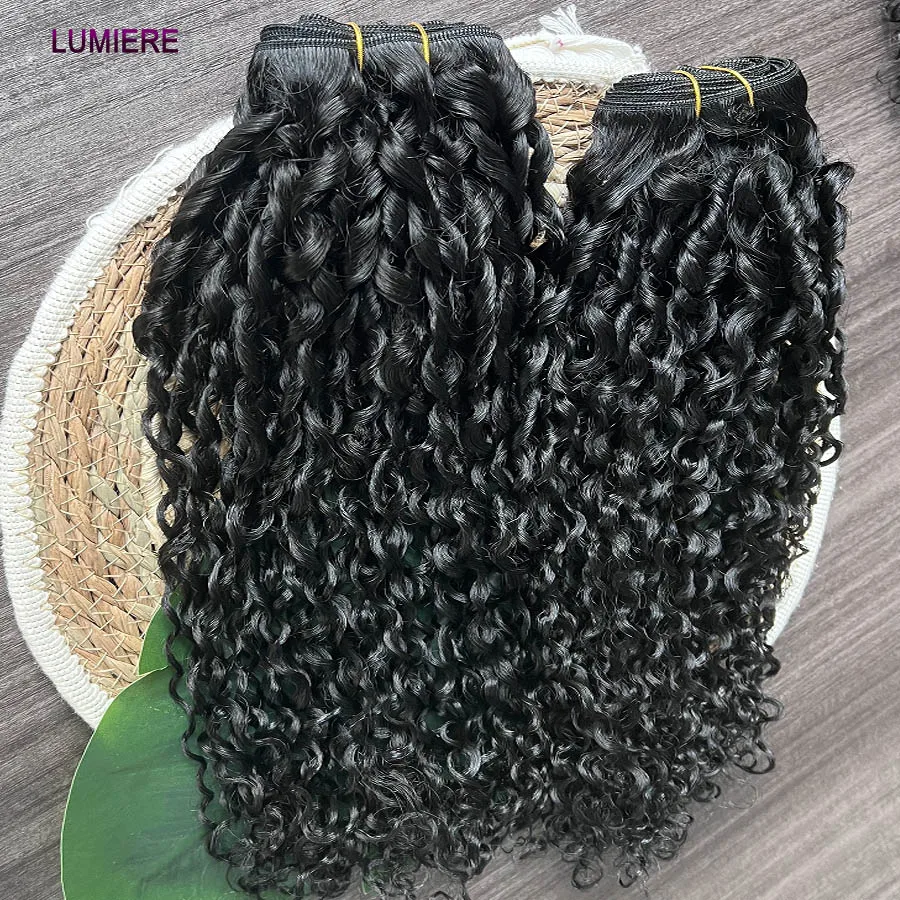 Burmesische Pixie Curly Bundles Unbehandeltes Jungfrauenhaar 3/4 Bundle-Deal Tiefe Afro-Locken Echthaar-Extensions Großhandel – Detail 29