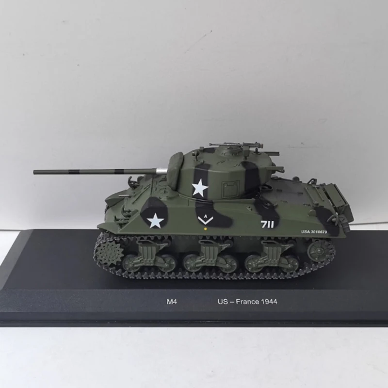 

ODEON 1/43 M4 1944 Танк из пластика и сплава, имитация модели автомобиля, статическая коллекция, украшенные праздничные подарки, игрушки, сувенирный подарок