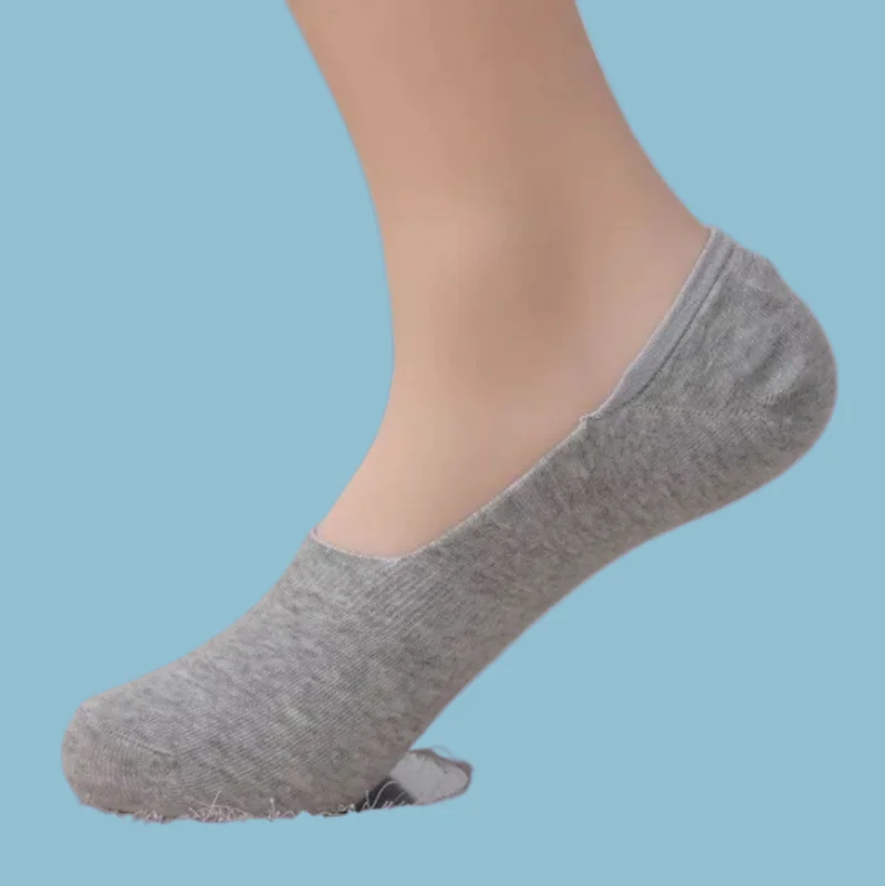 Chaussettes de bateau respirantes en silicone non ald pour hommes, chaussettes basses courtes, chaussettes en coton invisibles, haute qualité, nouveau, 10/20, 5 paires, 2024 paires