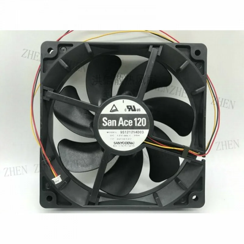 

Y 1pcs for San Ace120 9S1212H4D03 12V 0.39A 12CM large air volume silent fan