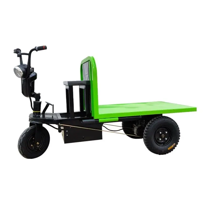 

Electric tricycle pulling brick flat truck construction site moving truck factory pulling goods battery car small