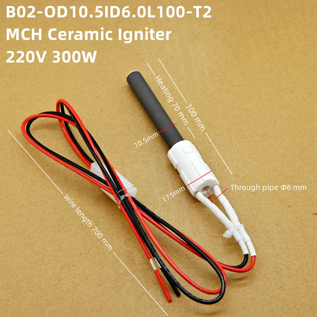 Ceramic Igniter 220V 300W  wood pellet oven Ignition rod, biofuel heater fast Ignition energy saving, high efficiency