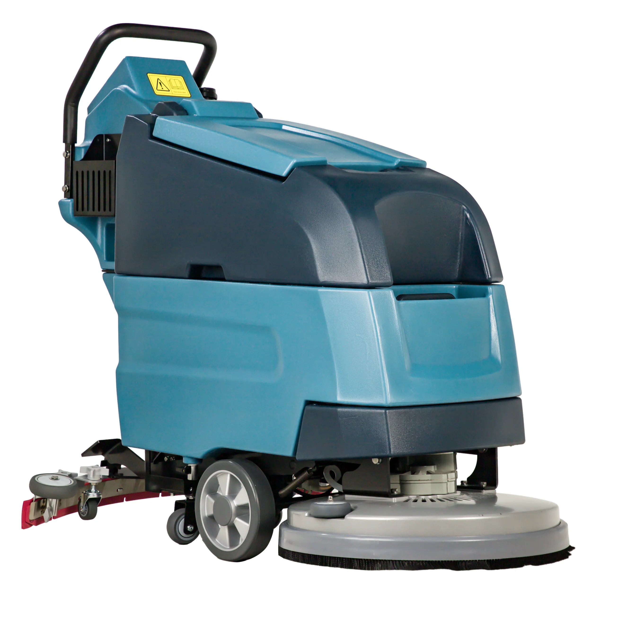 E60 New Low Noise Industrial Floor Scrubber Machine Hand Push Walk-Behind 24V Battery CE Certified 50L Water Tank Burnishing