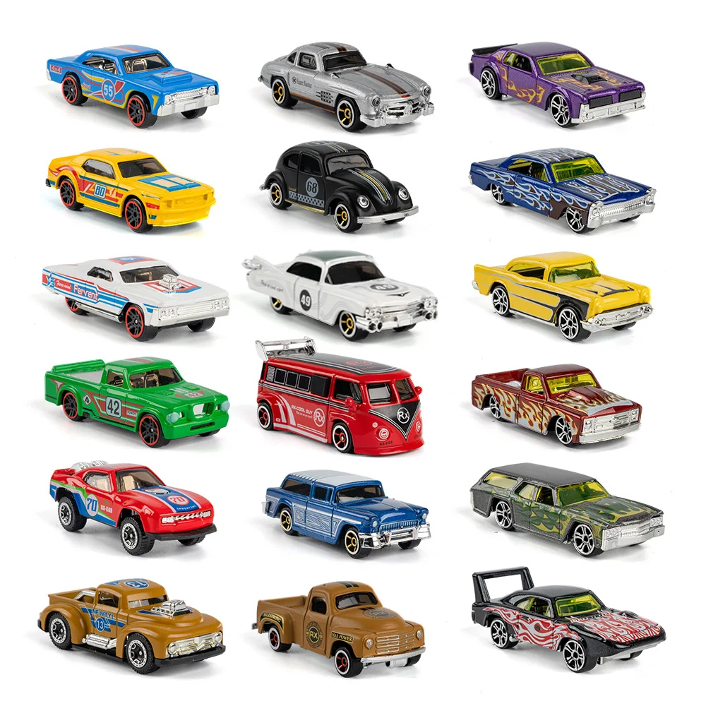 

1:64 Alloy retro racing car 6-piece set vintage car model sports car children's toy collection gifts