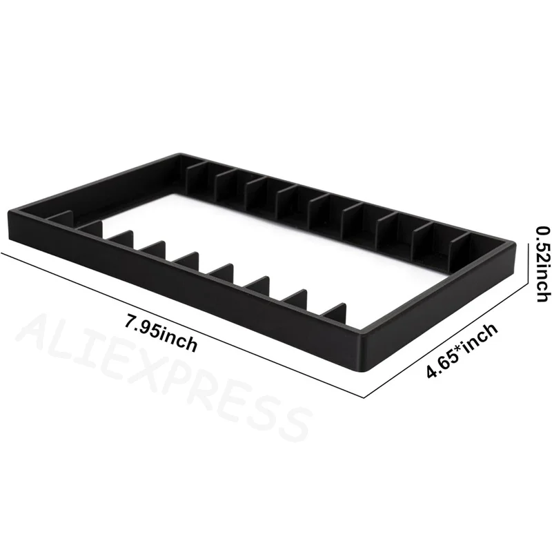 [M] 1Pcs Black Plastic Cassette Tape Holder Box With Magnetic Closure Large Capacity Compact Organizer Stores Up To 10 Tapes
