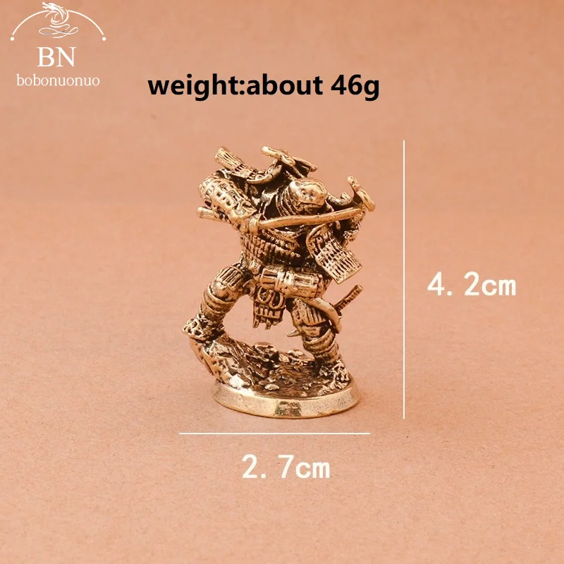 Copper Metal Solider Model Miniatures Figurine Vintage Turtle warrior Warrior Ornament Desktop Decoration Accessories Toy Gift