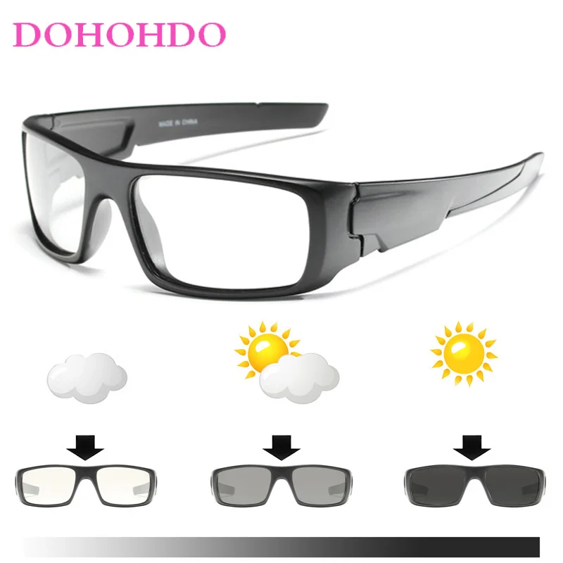 DOHOHDO New Intelligent Photochromic Sunglasses Polarized Chameleon Discoloration Sun Glasses Men Car Driving Goggles Sunglasses