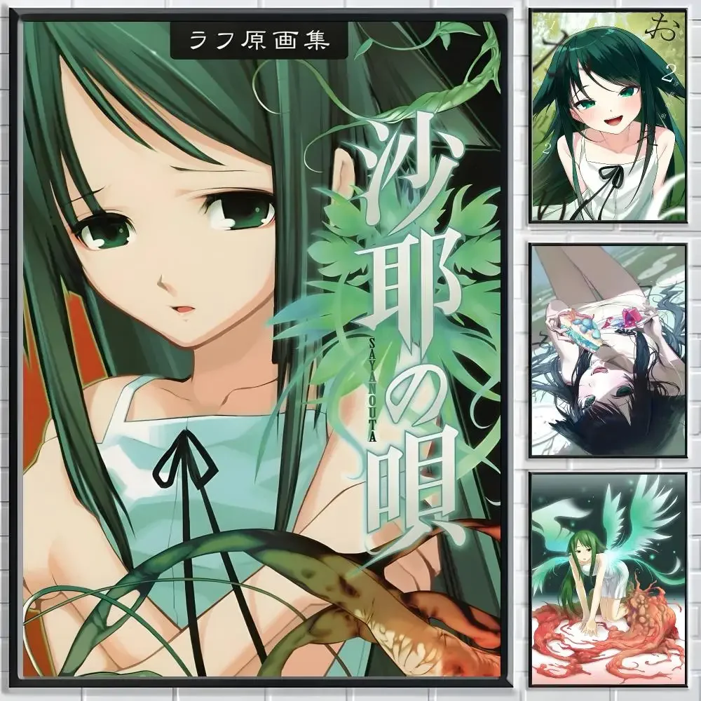 Game Saya no Uta Poster Classic Poster HD Art Sticky Wall Waterproof Home Living Room Bedroom  Aesthetic Decoration