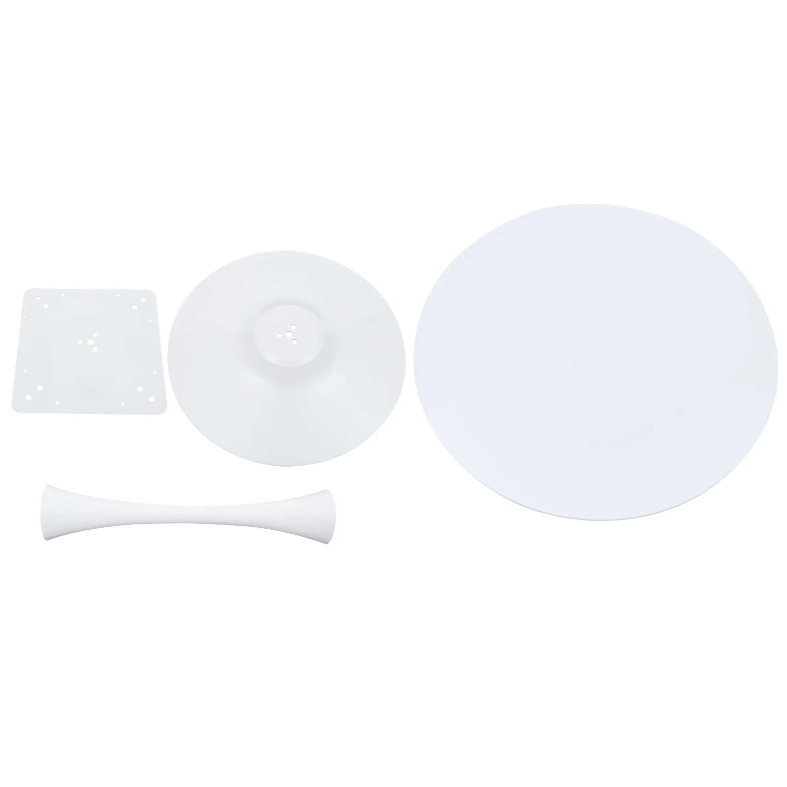 طاولة طعام مستديرة بيضاء حديثة من منتصف القرن - قاعدة توليب مقاس 31.5 بوصة للمساحة الصغيرة للمطبخ وطاولة القهوة والإفطار