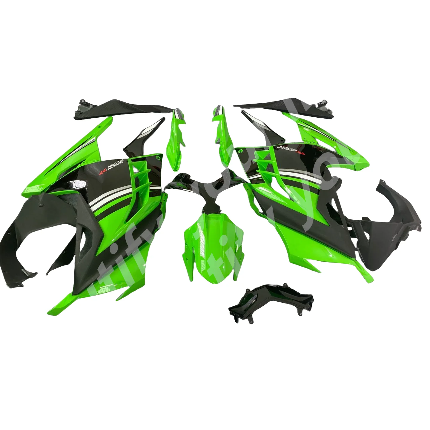 Motorcycle Fairing Kit Suitable for Kawasaki Ninja 300 13-15 Years EX300 ZX300 2013 2014 2015 Fairing green Black