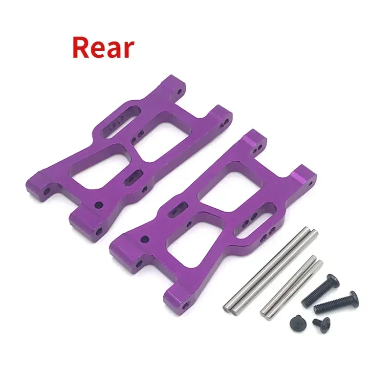 WLtoys 124018 124019 144001   Piezas de mejora de coche RC, brazo oscilante delantero de Metal, brazo oscilante trasero, copa de dirección delantera, asiento C, rueda trasera