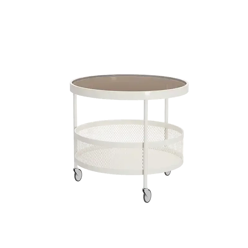 

Прикроватная тумбочка для дивана, круглая стеклянная тележка