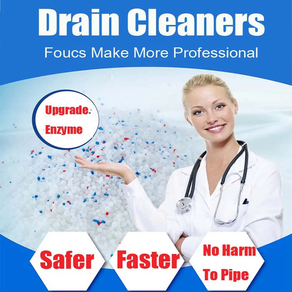 50g Strong Drain Cleaner Pipe Unblocker Uncover Plunger Sinks Toilet Cleaning Bathroom Kitchen Blockage Tool Powder Closestool